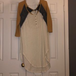 Free People maxi Henley top